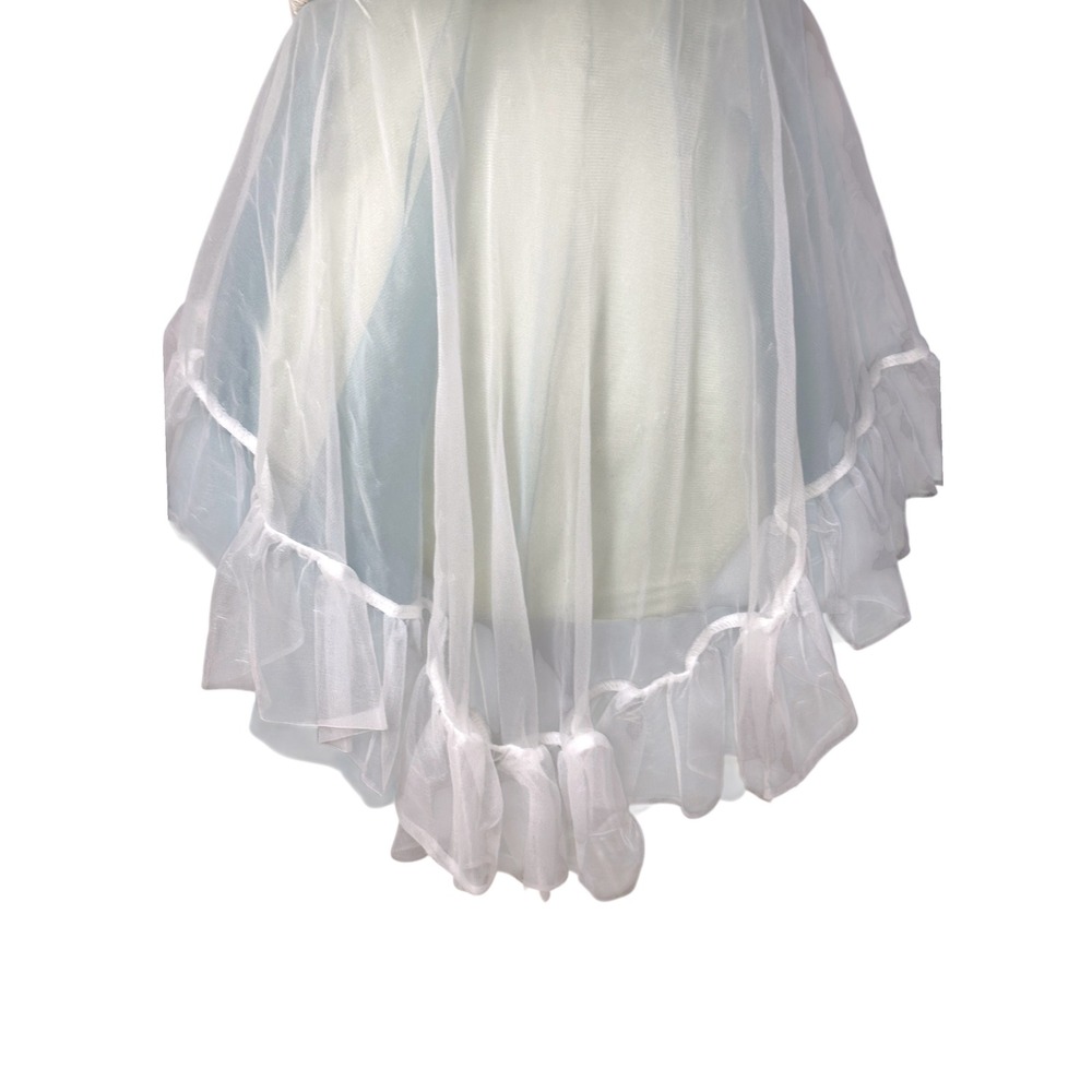Curtain Call Dance Costume Womens ASM White Blue Lace Petal Lyrical Ballet Fairy - Picture 9 of 16